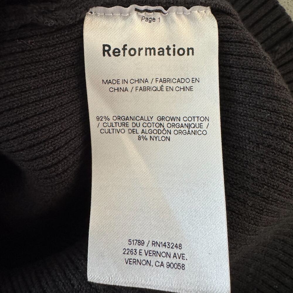 Reformation Myrtle Cotton Sweater Vest Black - Picture 10 of 13